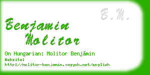 benjamin molitor business card